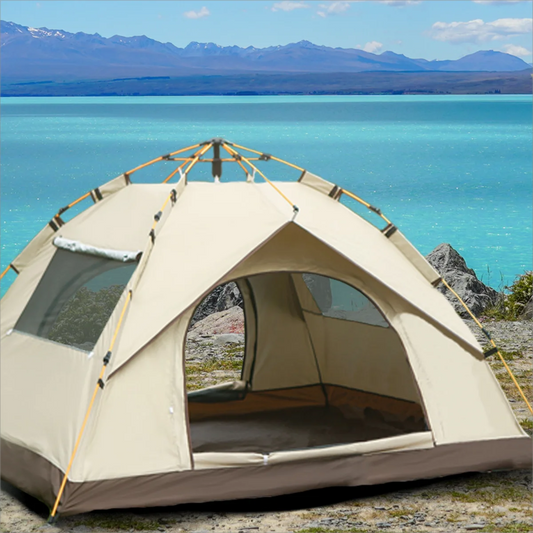 Automatic Reactive Sunshade Camping Tent with Two Doors & Windows