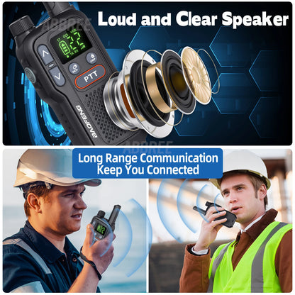 2PCS Baofeng BF-T18 Dual PTT Mini Walkie Talkie NOAA PMR FRS Flashlight Portable Long Range Support Type-C Two Way Ham Radio
