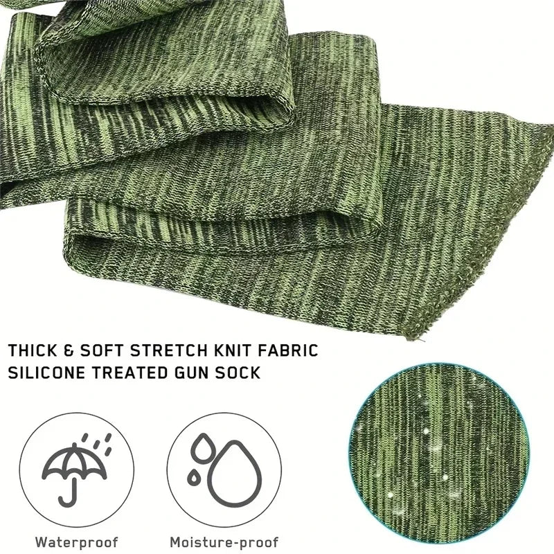 Silicone Treated Gun Sock Polyester Rifle Shooting Fishing Rod Protection Cover Bag Case Hunting Sleeve