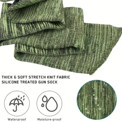 Silicone Treated Gun Sock Polyester Rifle Shooting Fishing Rod Protection Cover Bag Case Hunting Sleeve