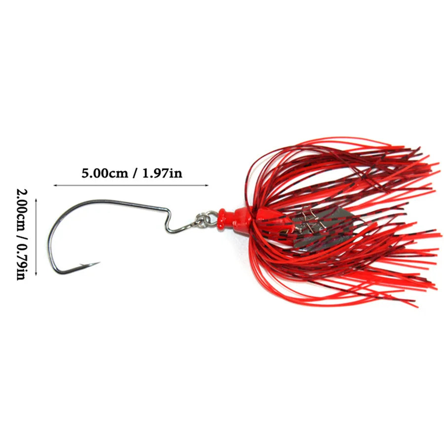 3pcs Chatterbait Fishing Lures Set Spinner Artificial Bait Skirts Kit Weedless Buzzbait Wobblers For Bass Pike Swimbait Walleye