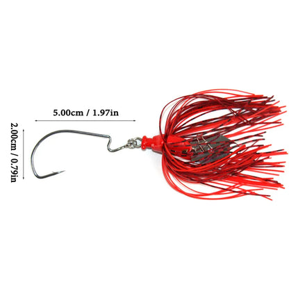 3pcs Chatterbait Fishing Lures Set Spinner Artificial Bait Skirts Kit Weedless Buzzbait Wobblers For Bass Pike Swimbait Walleye