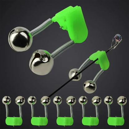 5pcs/lot Fishing Bite Alarms Fishing Rod Bell Rod Clamp Tip Clip Bells Ring