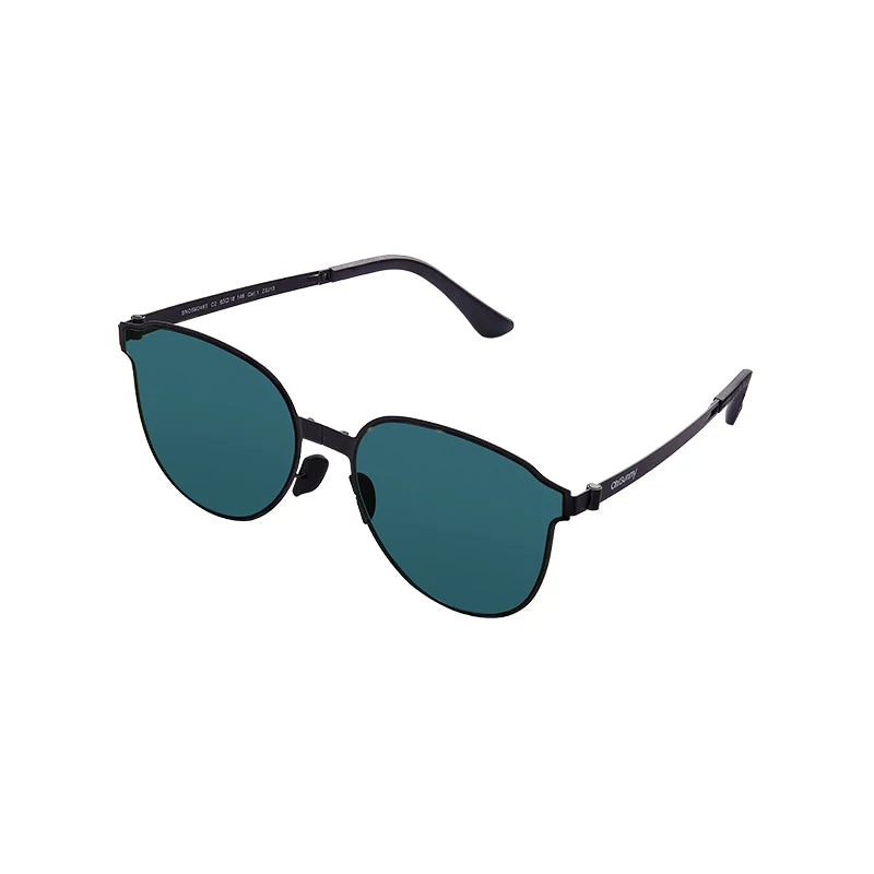 Classic Folding Metal Sunglasses 2024 New Fashion Stainless Steel Frame Nylon Lenses Outdoor