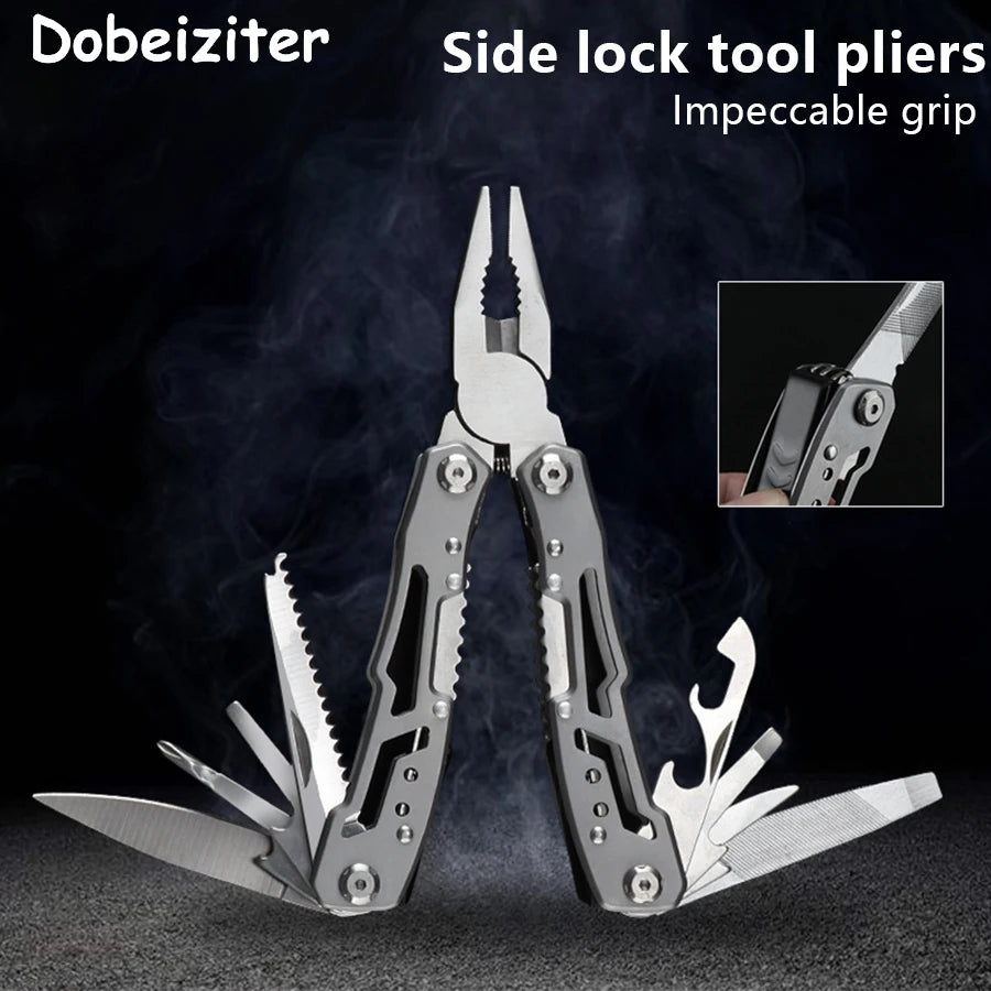 Stainless Steel Folding Multifunction Tools Emergency survival Knife Pliers