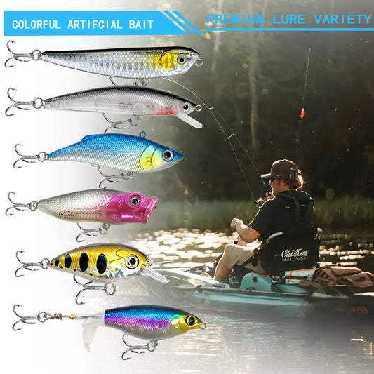 Fishing 83/133/193/239/409pcs Fishing Lure Kit For Trout/Pike/Bass Multi-Lure Fishing Set