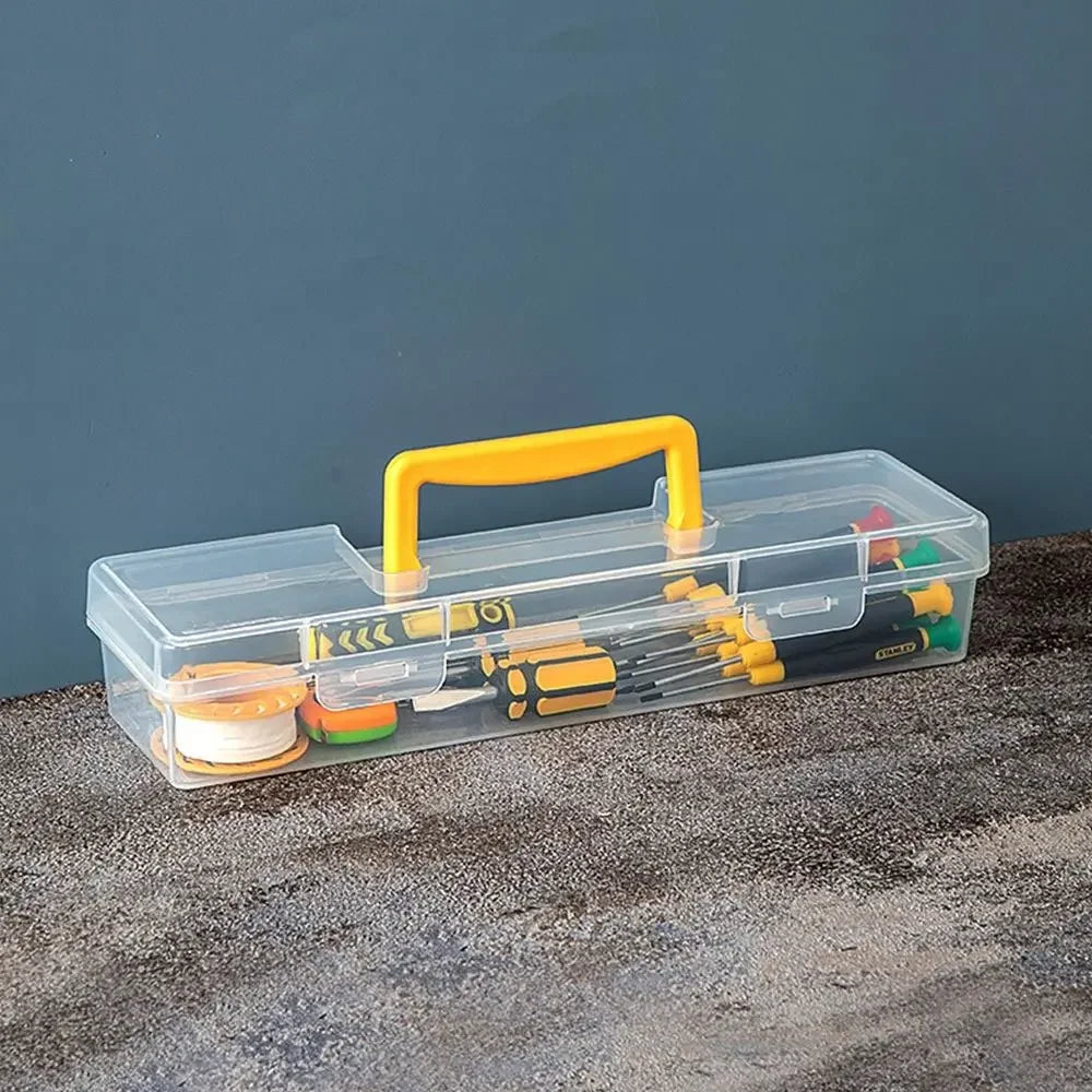 Transparent Hardware Tool Box Multifuntional Toolbox Plastic Parts Box Tool Organizer Household Tool Storage Box