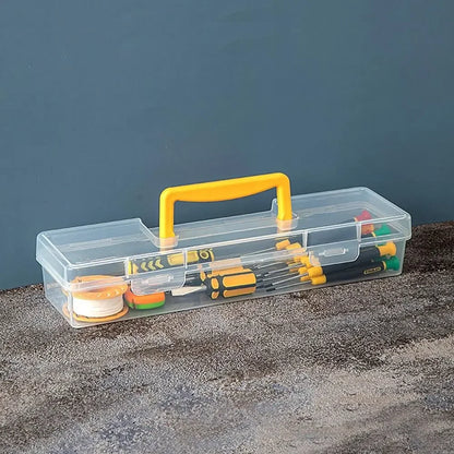 Transparent Hardware Tool Box Multifuntional Toolbox Plastic Parts Box Tool Organizer Household Tool Storage Box