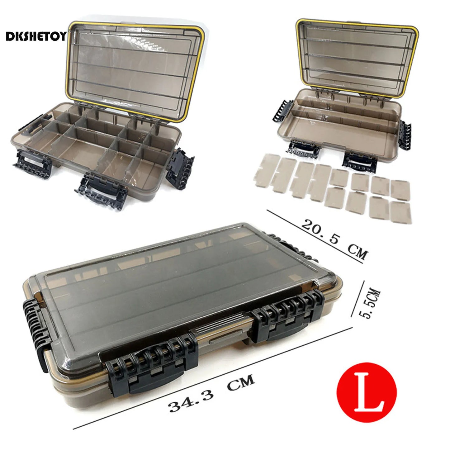 Fishing Tackle Boxes Organizer Waterproof Lure Box with Removable Dividers for Lines Hooks Small Fishing Accessories