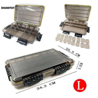 Fishing Tackle Boxes Organizer Waterproof Lure Box with Removable Dividers for Lines Hooks Small Fishing Accessories