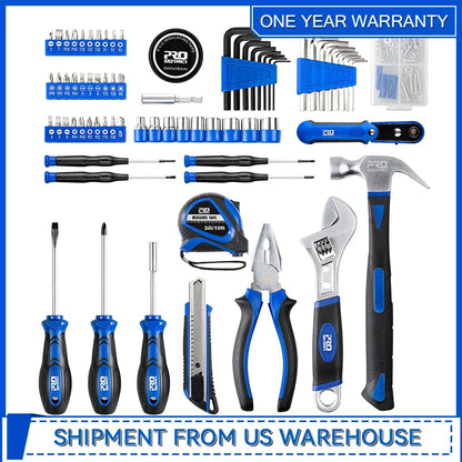 160-Piece Portable Tool Kit Home Repair Tool Set with Toolbox Organizer Small Starter Toolbox Kit for Students By Prostormer