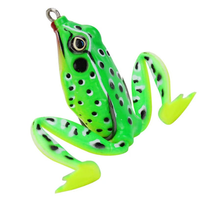 WEIHE High Quality Spinner Fishing Lure Artificial Soft Silicone Bait Gel Live Frog Bait 5cm /12g Frog Carp Fishing Accessories