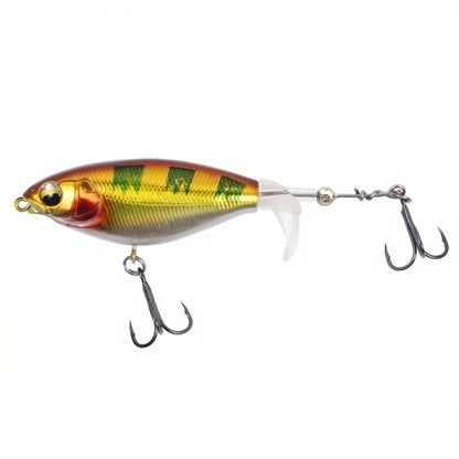 1Pcs Topwater Top Water Fishing Lure 6g/10g Trolling Catfish Artificial Hard Bait with Soft Rotating Tail Fishing Tackle