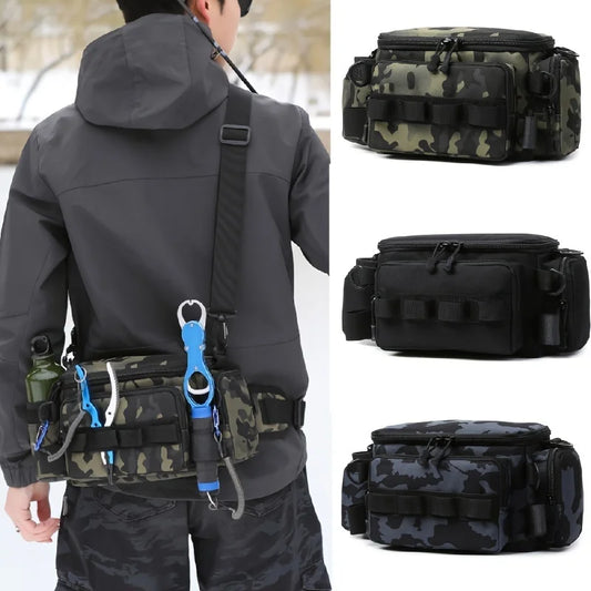 Fishing Tackle Bags Waist Fanny Pack Fishing Lures Line Box Utility Storage Accessories Outdoor Camping