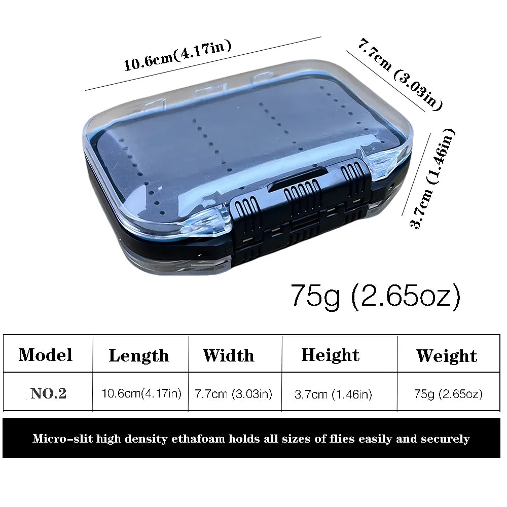 SantaKing Fishing Tackle Box Fly Hooks Storage Box Durable Multiple Layers Portable for Organized Outdoor Fishing