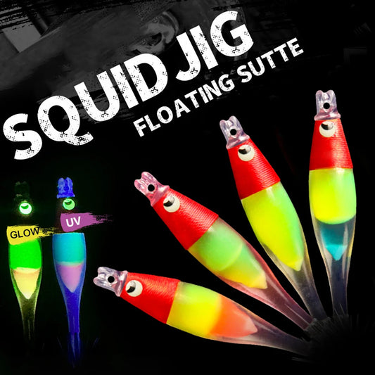Luminous UV Blowing Tube Fishing Lure Wood Shrimp Bait Fishing Explosion Hook