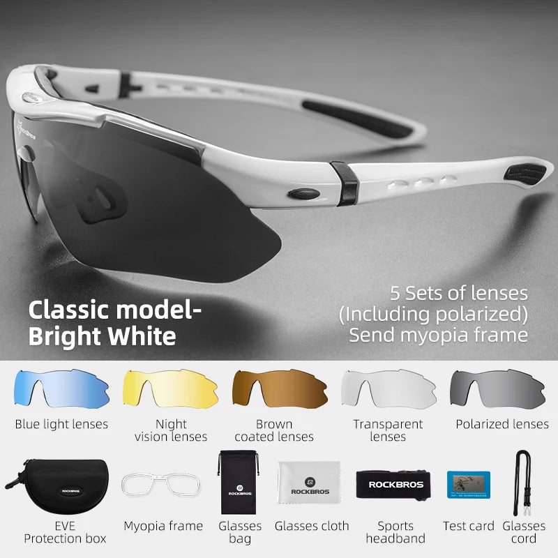 Polarized Cycling Glasses  UV400 Outdoor Sport Eyewear Men Women