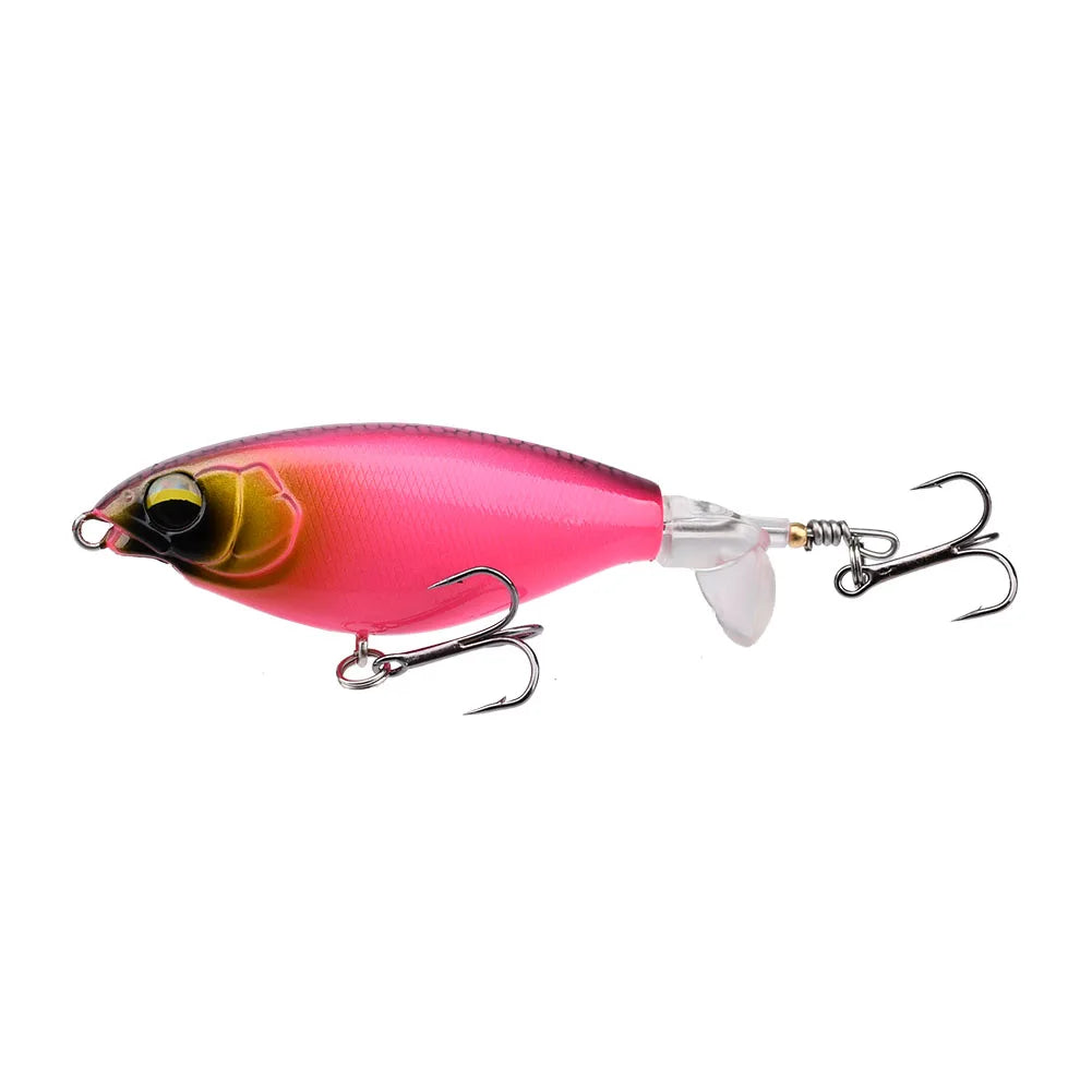 1Pcs Topwater Top Water Fishing Lure 6g/10g Trolling Catfish Artificial Hard Bait with Soft Rotating Tail Fishing Tackle