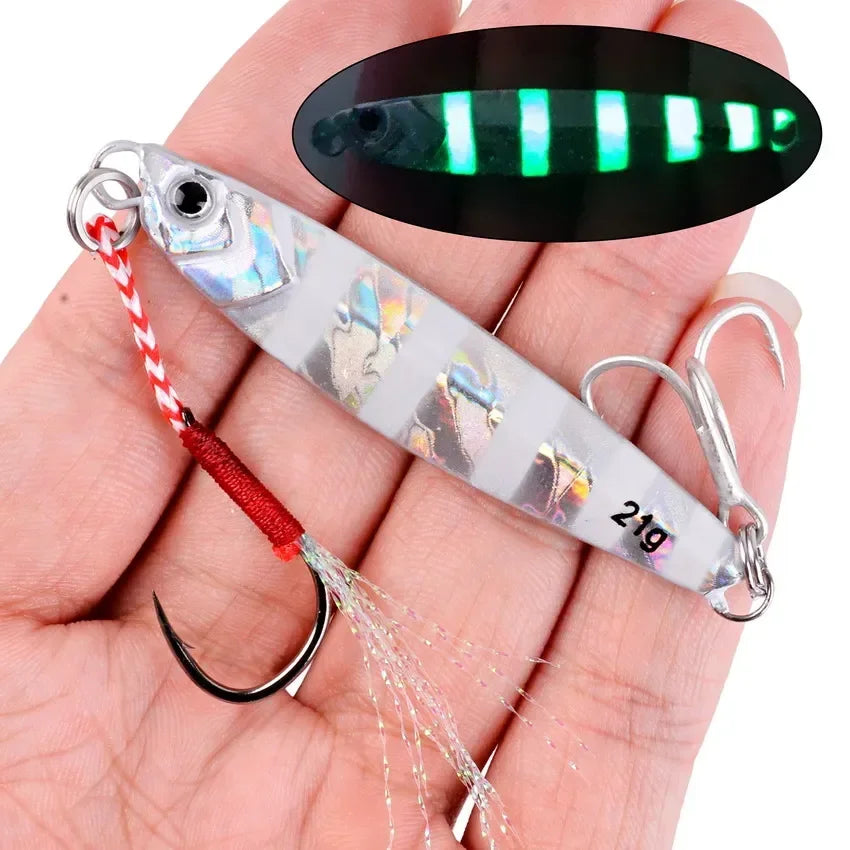 5pcs Metal Jig Fishing Lure Weights 10g-40g Trolling Hard Bait Bass Fishing Bait Tackle Trout Jigging Lure Jigs