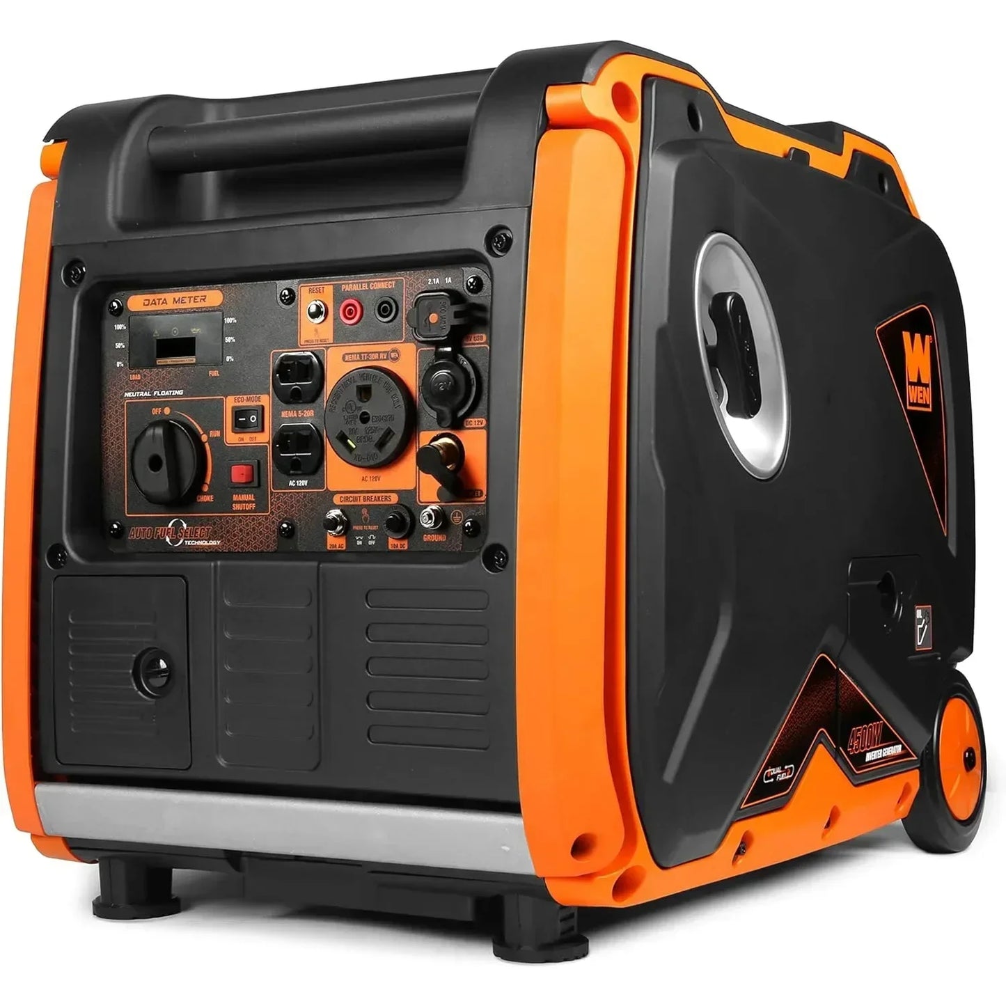 New WEN DF450i Super Quiet 4500-Watt Dual RV-Ready Portable Inverter Generator with Fuel Shut-Off | USA | NEW