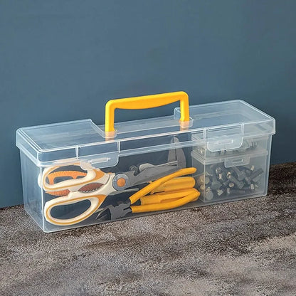 Transparent Hardware Tool Box Multifuntional Toolbox Plastic Parts Box Tool Organizer Household Tool Storage Box