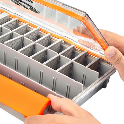 KINGDOM Fishing Tackle Box Multifunction Tackle Trays  2 Sizes Organizer with Removable Dividers Fishing Lure Accessories Box