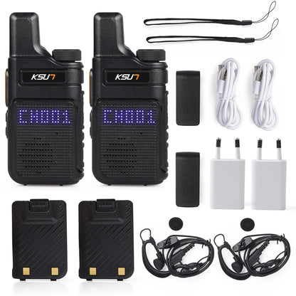 KSUT PMR446 Walkie Talkie 2pcs/1pcs Mini Size Portable Handheld Radio Wireless Set Two Way Radio Station Comunicador Transceiver