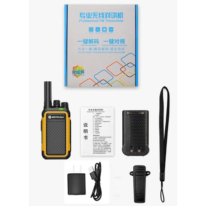 MOTOLOLA F2 Walkie Talkie Portable Two-Way Radio UHF Transceiver Set Walkie-talkies Radio Walkie Talkie Long Range COD