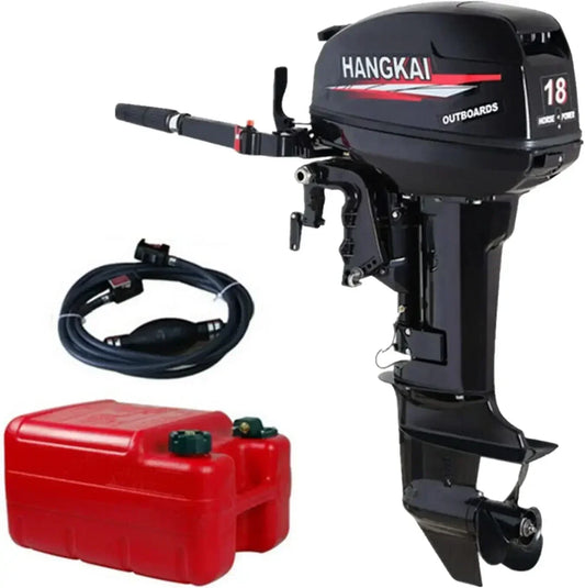 18HP 2 Stroke Outboard Motor, Fishing Boat Engine Water Cooling 246CC
