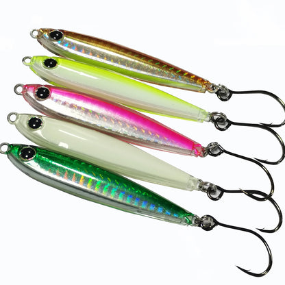 5pcs Epoxy Resin Jigs Epoxy Fishing Jig Lure  Mixed Colors