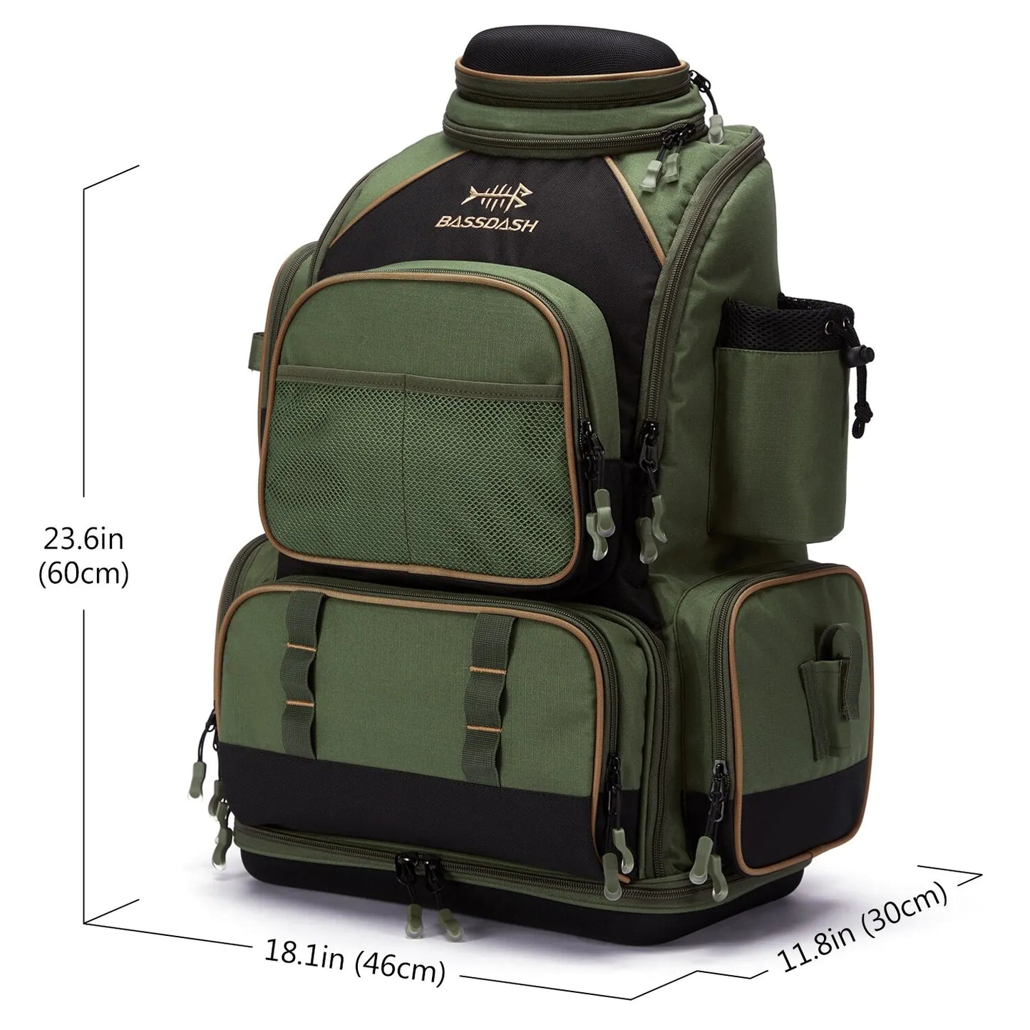 Multifunctional Fishing Tackle Backpack Lightweight Tactical