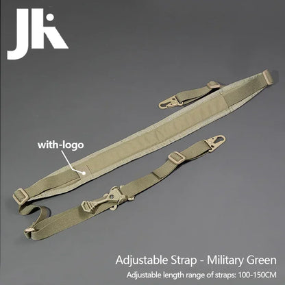 Tactical Quick Release Sling Strap 2 Points Adjustable Rifle Nylon Strap Outdoor Hunting Weapon HK416