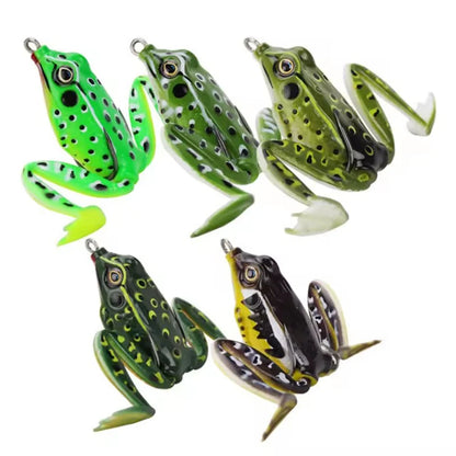 WEIHE High Quality Spinner Fishing Lure Artificial Soft Silicone Bait Gel Live Frog Bait 5cm /12g Frog Carp Fishing Accessories