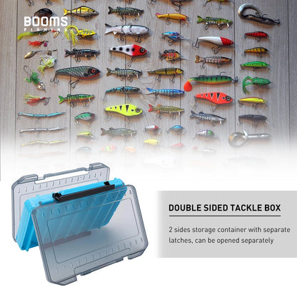 Booms Fishing LB1 Fishing Tackle Box 14 Compartments Double Sided Opening and Closing Multifunctional Lure Bait Tool Storage Box