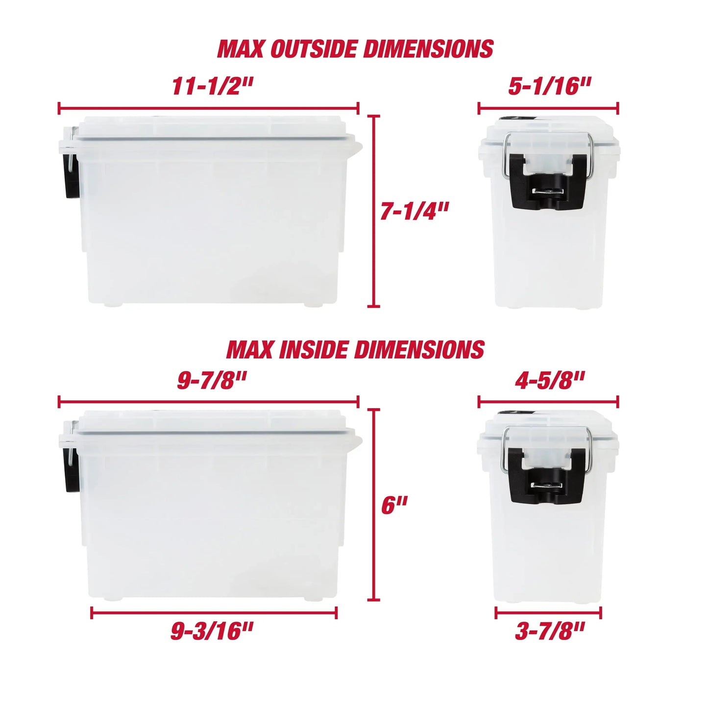 Frost Locking and Stacking Utility and Tool Box, Durable Plastic 11.5" x 5.06" x 7.25"
