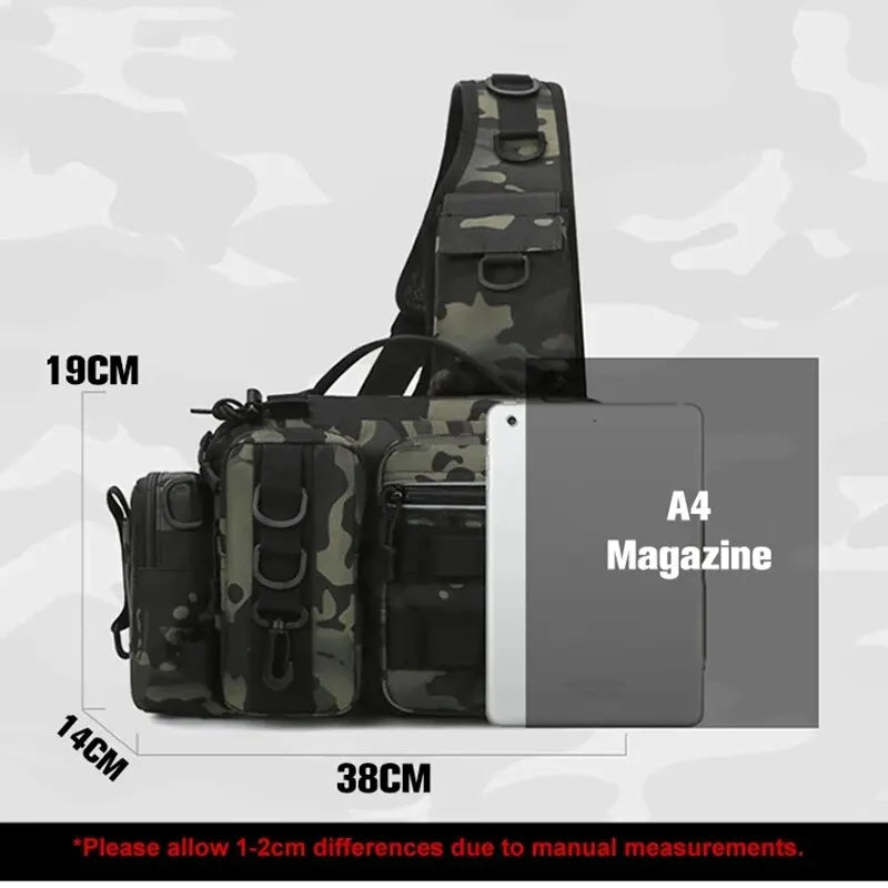 Fishing Tackle Backpack Lure Box Gear Storage Bag Fanny Pack for Men Fly Fishing