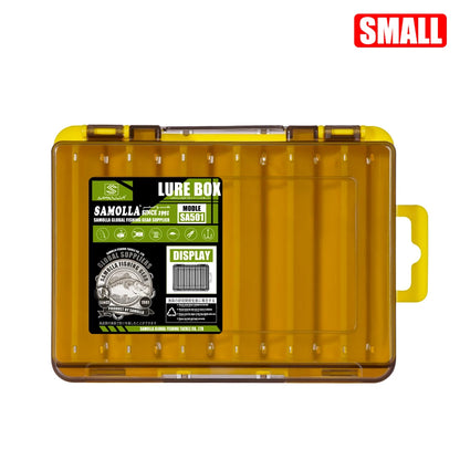 SAMOLLA Double-Sided Compact Tackle Box - Streamline Fishing with Durable, Versatile Organizer for Lures, Hooks, Baits