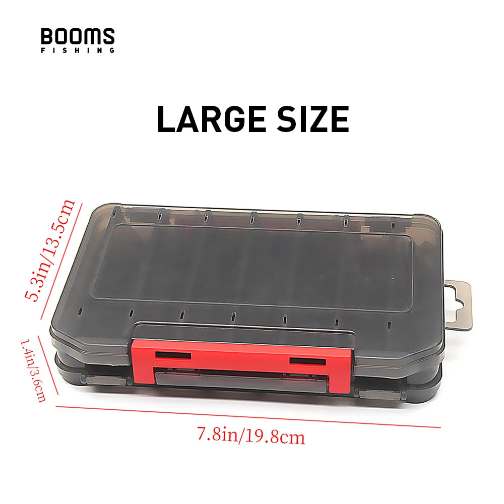 Booms Fishing LB1 Fishing Tackle Box 14 Compartments Double Sided Opening and Closing Multifunctional Lure Bait Tool Storage Box