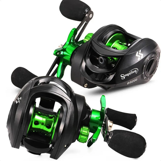Casting Fishing Reel 7.2 1 Gear Ratio Max Drag 10kg Baitcasting Reel with Aluminum Spool