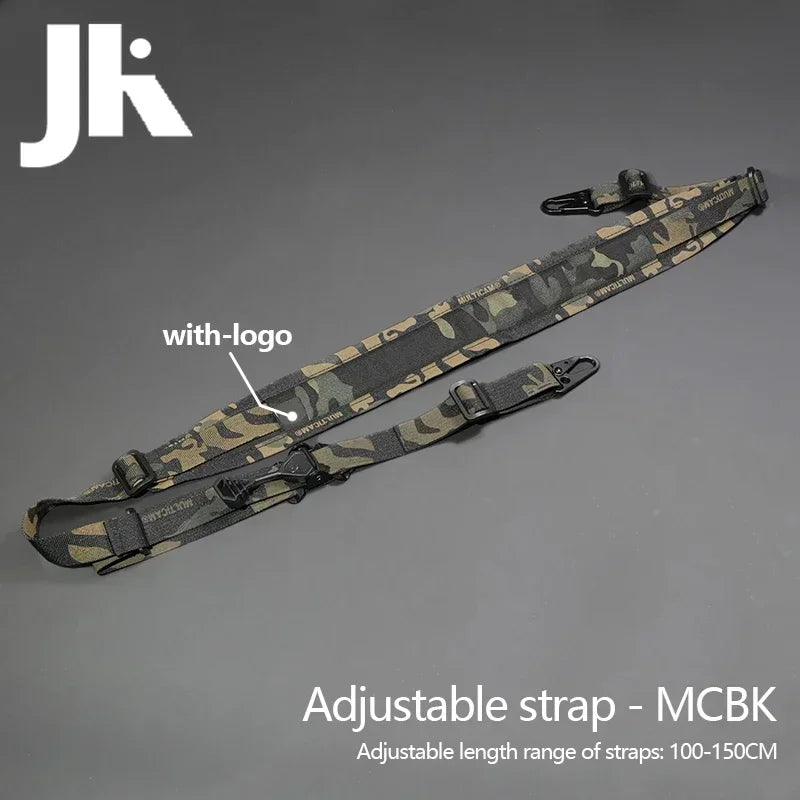 Tactical Quick Release Sling Strap 2 Points Adjustable Rifle Nylon Strap Outdoor Hunting Weapon HK416