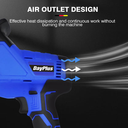 DayPlus Brushless Reciprocating Saw 21V Electric Cordless Reciprocating Saw Sabre Saw for Cut Wood With Battery & 4 Saw Blades