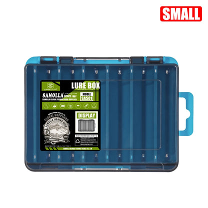 SAMOLLA Double-Sided Compact Tackle Box - Streamline Fishing with Durable, Versatile Organizer for Lures, Hooks, Baits