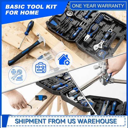 160-Piece Portable Tool Kit Home Repair Tool Set with Toolbox Organizer Small Starter Toolbox Kit for Students By Prostormer