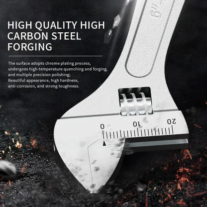 Adjustable Wrench Large Openin long Handle Universal Spanner Carbon Steel Mechanical Workshop Hand Repair Tools Wrench Tools
