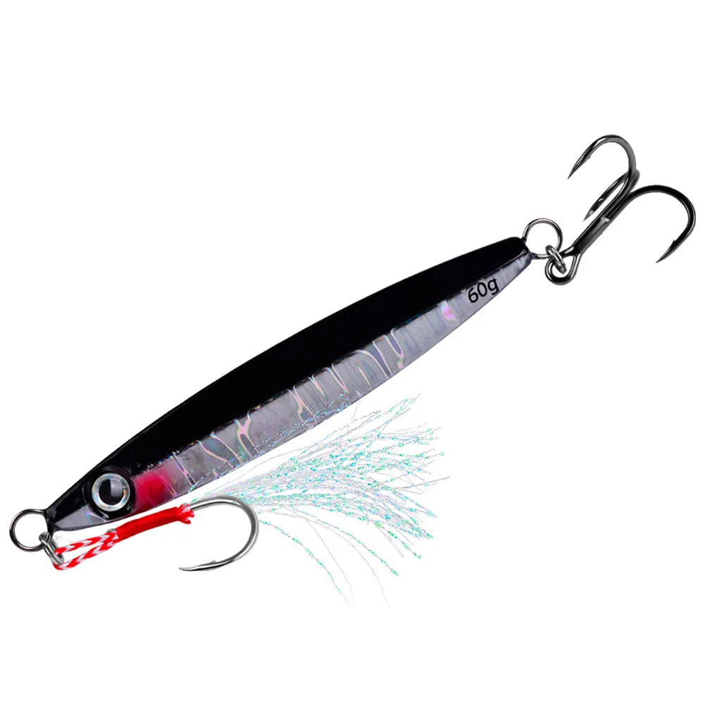 Metal Jig Fishing Lure 60g Trolling Hard Bait Fast Sinking