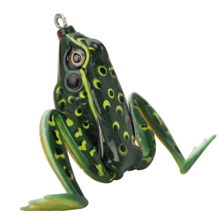 WEIHE High Quality Spinner Fishing Lure Artificial Soft Silicone Bait Gel Live Frog Bait 5cm /12g Frog Carp Fishing Accessories
