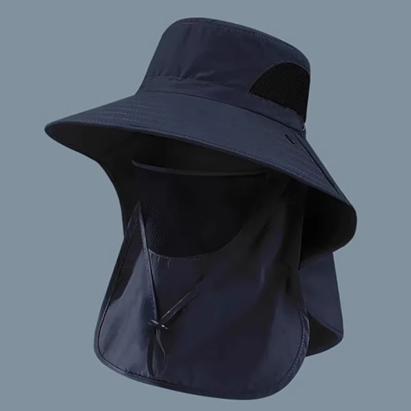 1pc Summer Sun Hats UV Outdoor Fishing Cap Hiking Camping Visor Bucket Hat Fisherman Hat Protection Neck
