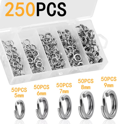 5 Sizes High Strength Large tensile Force Fishing Loop Fishing Lure Connector 200/250PC