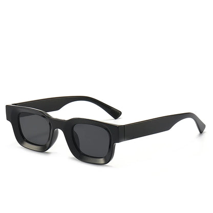 Small Sunglasses Rectangle Thick Frame Square Sun Glasses Men's Black Blue Ladies Sun Shades Uv400 Unisex Eyewears