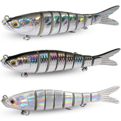 3PCS Swimbait 11g 16g 27g Multi Joint Lure Sinking Pencil Bionic Swimming Pesca Bass Treble Hook